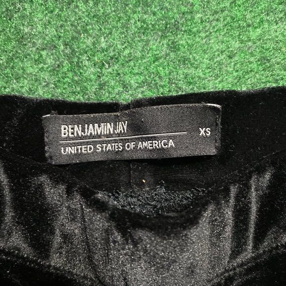 Women’s Benjamin Jay Velour Mid-Rise Pants Black XSmall - Picture 3 of 5